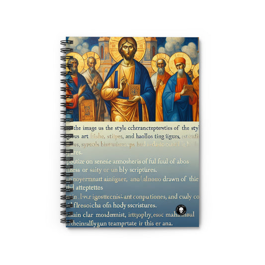 "Forged in Faith: The Journey from Despair to Hope" - The Alien Spiral Notebook (Ruled Line) Religious Art