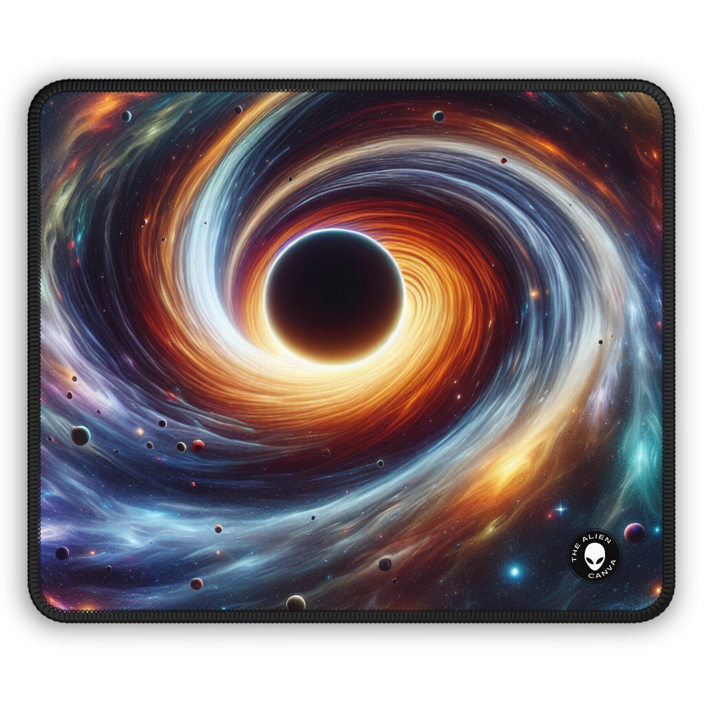 "Galactic Vortex: The Colorful Dance of Stars and Planets" - The Alien Gaming Mouse Pad