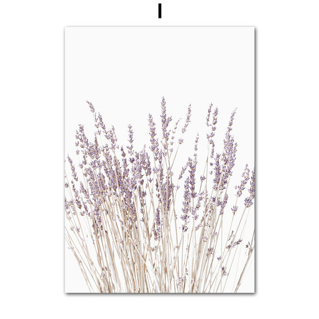 Purple Flower Field Lavender Bicycle Landscape Poster