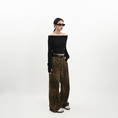 Retro Women's Leopard Print Casual Pants