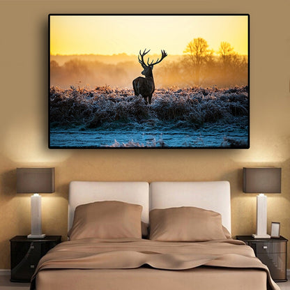 Accueil faune cerf affiche toile peinture