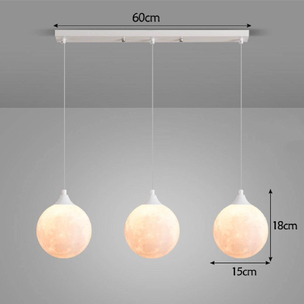 Moon Lamp Nordic Light Luxury Dining Room Table Bar Restaurant