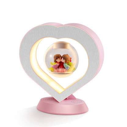 Lampe LED flottante en forme de cœur, cadeau de saint-valentin, veilleuse à lévitation magnétique, lampe créative de bureau, décoration de maison