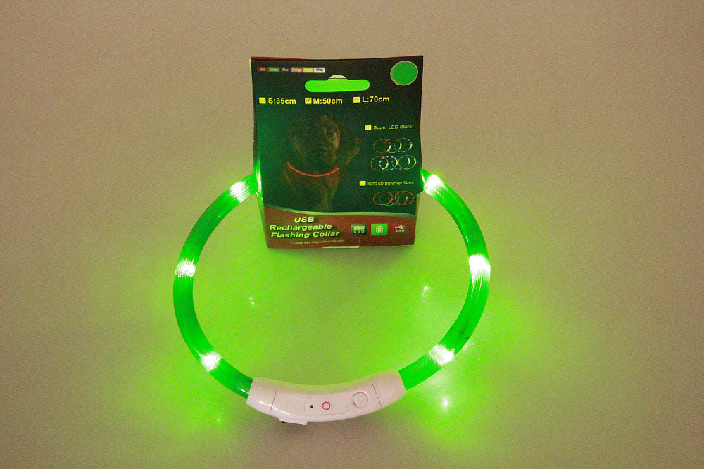 Collar intermitente para mascotas, Collar brillante recargable por USB, Collar de seguridad iluminado, collares para caminar de noche, Collar eléctrico para perros de neón