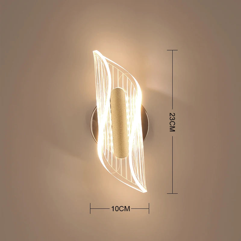 LED wall lamp Luxury Gold Wall lights Parlor Bar Bedside Hanging Light Novelty Rotatable Wall Lamp Bedroom Bedside Indoor Sconce