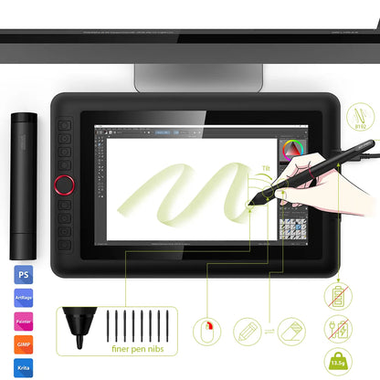 XPPen Artist 12 Pro 11,6 pulgadas tableta gráfica dibujo tableta Monitor pantalla animación arte Digital con inclinación 8192 presión