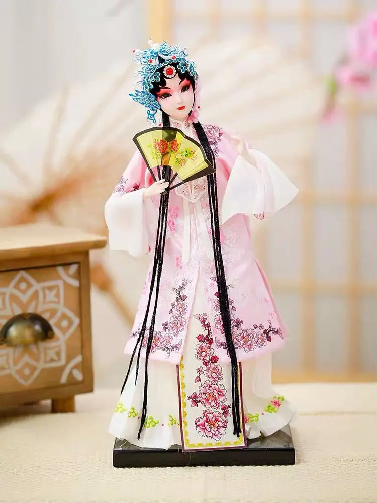 Home Decoration Acial Makeup In Beijing Opera Resin Statue Traditional Opera Ornaments Sculpture Chinese Characteristics Gifts