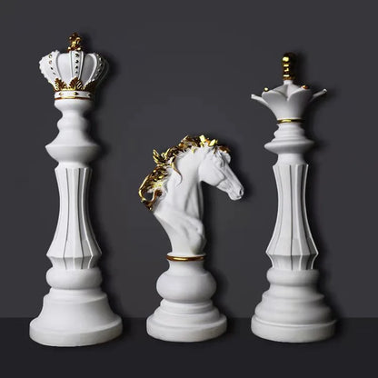 Resin International Chess Statue Creative Retro Figurines For Interior Home Decor Livingroom Desktop Decoration Desk Accessories