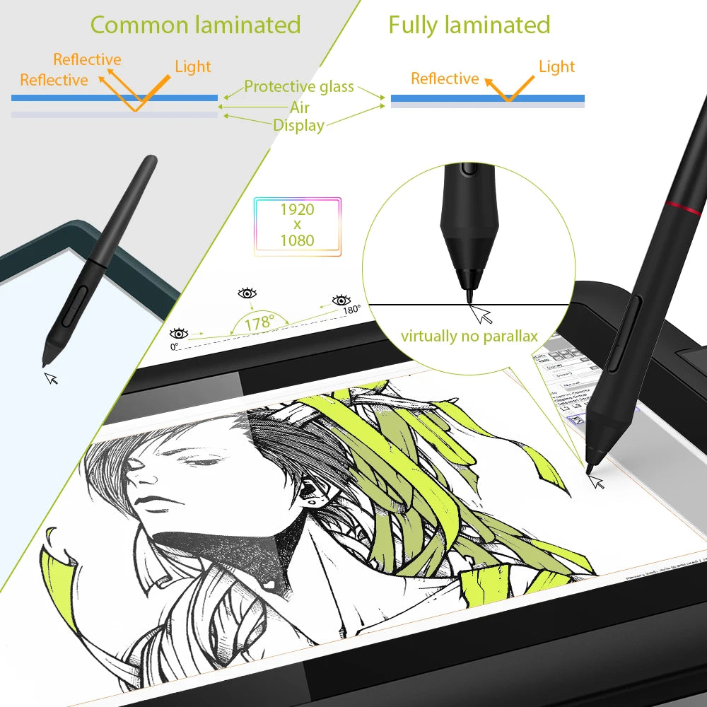 XPPen Artist 12 Pro 11,6 pouces tablette graphique dessin tablette moniteur affichage Animation Art numérique avec inclinaison 8192 pression