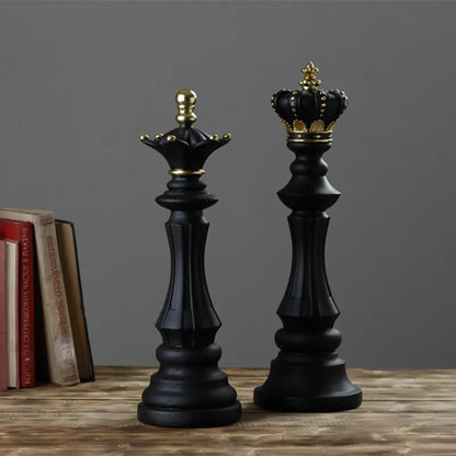 Resin International Chess Statue Creative Retro Figurines For Interior Home Decor Livingroom Desktop Decoration Desk Accessories