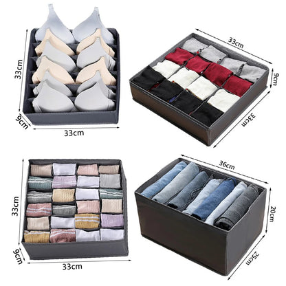 Organizador de calcetines, ropa interior, caja de almacenamiento para sujetadores, cajón organizador para ropa, corbatas, armario, organizador de ropa, separador de armario