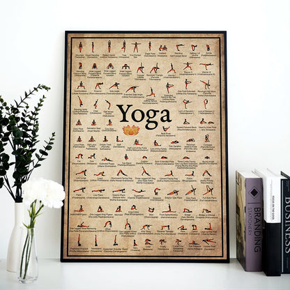 Affiche murale de Yoga Ashtanga, exercice de gymnastique à domicile, tableau de pose de santé, peinture sur toile d'art imprimée, décor mural de salon de maison