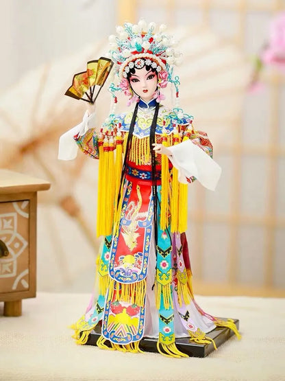 Home Decoration Acial Makeup In Beijing Opera Resin Statue Traditional Opera Ornaments Sculpture Chinese Characteristics Gifts