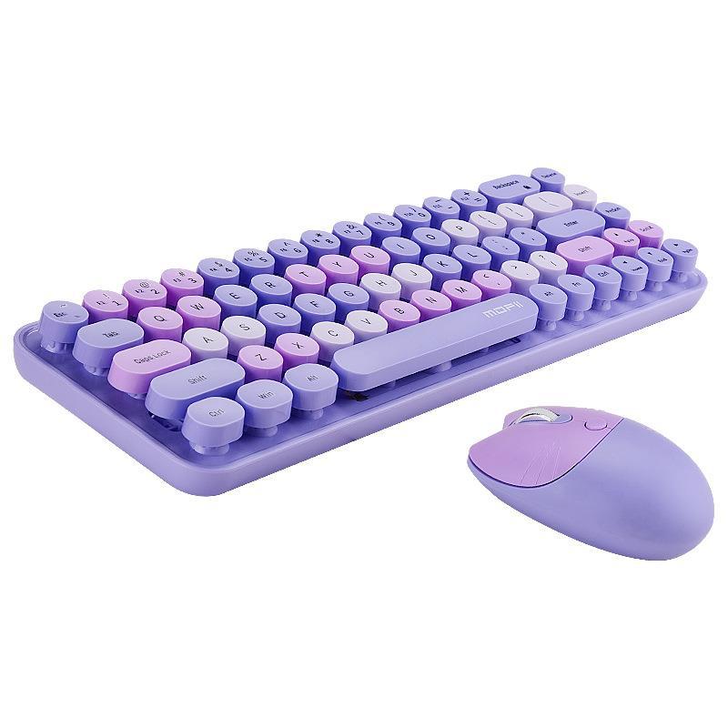 Clavier et souris sans fil Punk, correspondance des couleurs