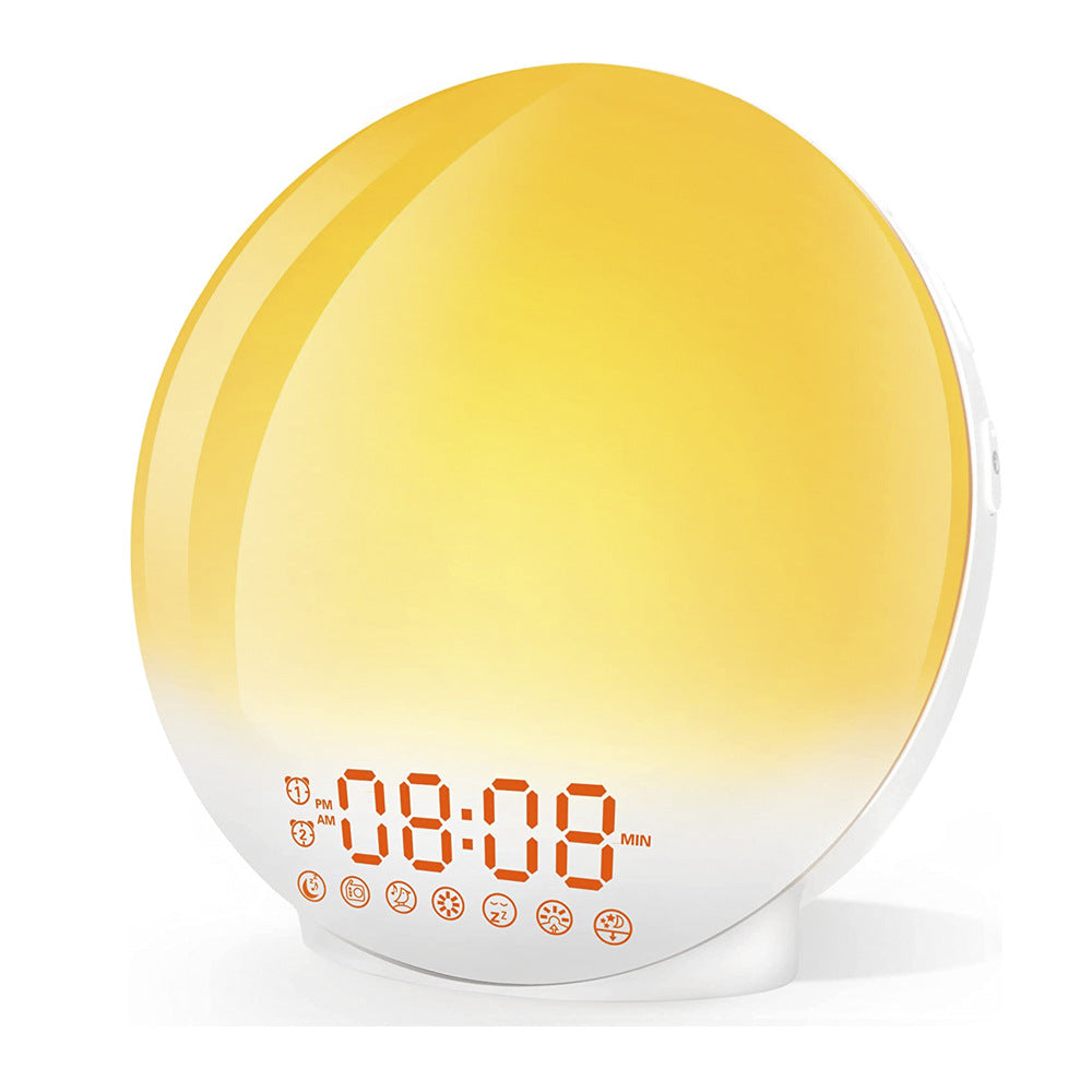 Simulated Sunrise And Sunset Natural Wake-up Light LED Electronic Alarm Clock Light Home Decor