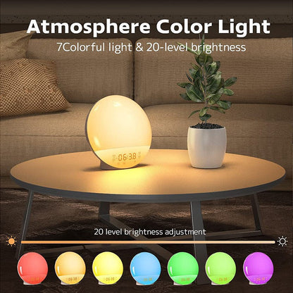 Simulated Sunrise And Sunset Natural Wake-up Light LED Electronic Alarm Clock Light Home Decor