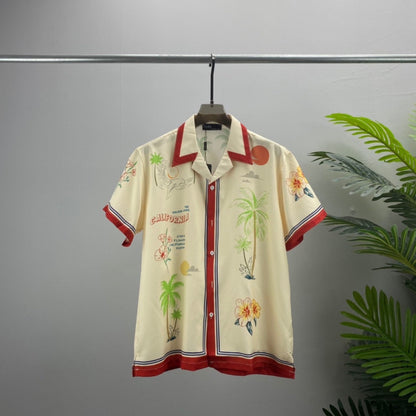 Men's Summer Short-sleeved Printed Shirt