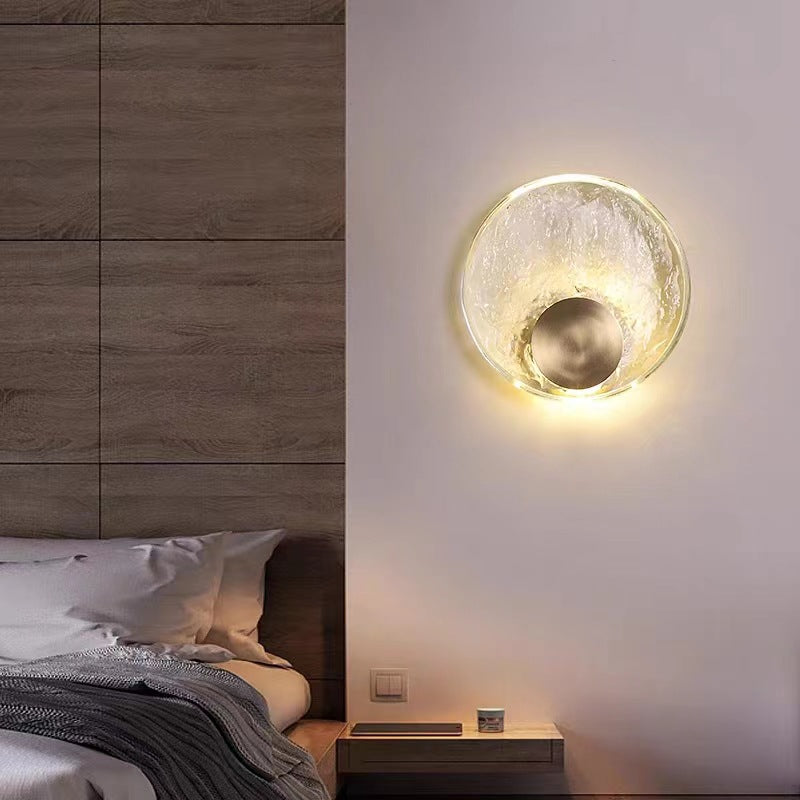 New Nordic Modern Light Luxury Crystal Copper Wall Lamp