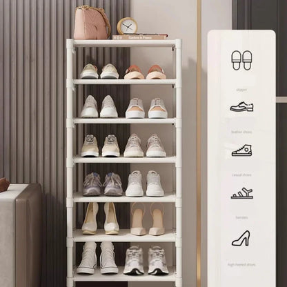 Shoe Rack Storage Organizer 5-7laye Shoe Cabinets Shoes Storage Rack Space Saving Sneakers Organizer for Wall Corner Shoes Shelf