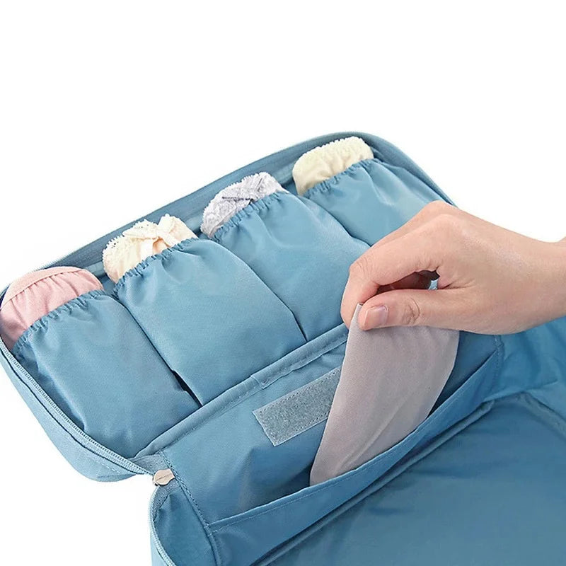 Sac de finition de soutien-gorge pour sous-vêtements, sacs à cosmétiques, boîte de voyage étanche, paquet de lavage, organisateur de toilette multifonctionnel de grande capacité