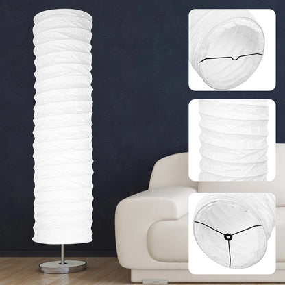 Lampe en papier avec abat-jour de sol, lanterne, colonne sur pied, grand carré, riz, couvercle blanc japonais, lampes de remplacement