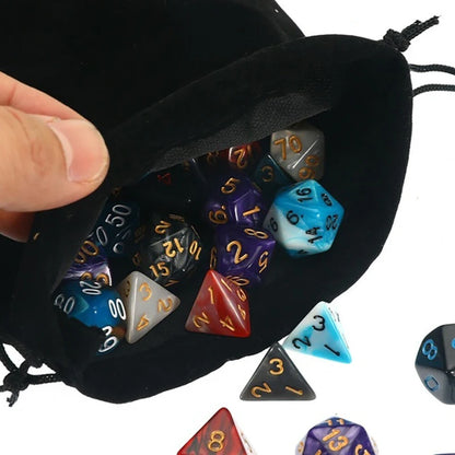 NOUVEAU 105/70/49/35/21/7Pcs Ensemble de dés nacrés Polyédriques Multicolores Brillants RPG DND Jeu de rôle Dragons Jeu de société Dés avec sacs