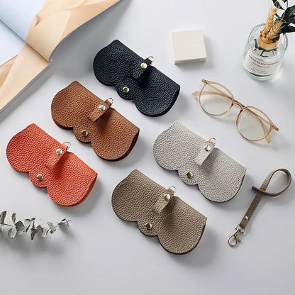 NEW PU Sunglasses Bag Portable Eyeglass Case Sunglasses Protection Cover Cute Eyeglass Clip Simple Eyeglass Bag