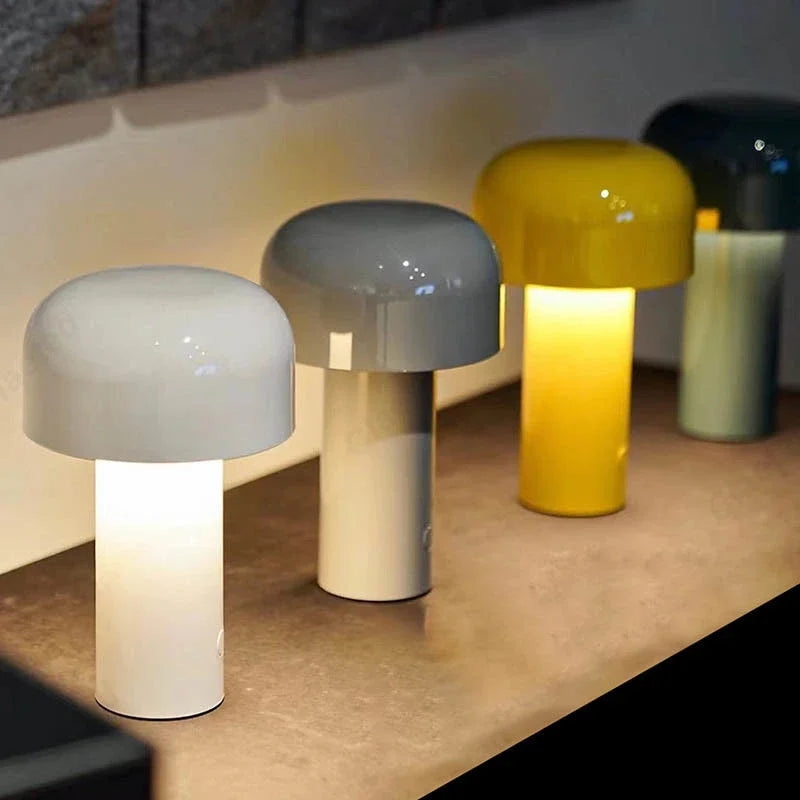 Mushroom lamp charging touch desk coffee bar, hotel bedroom decoration, Nordic creative atmosphere, small night light