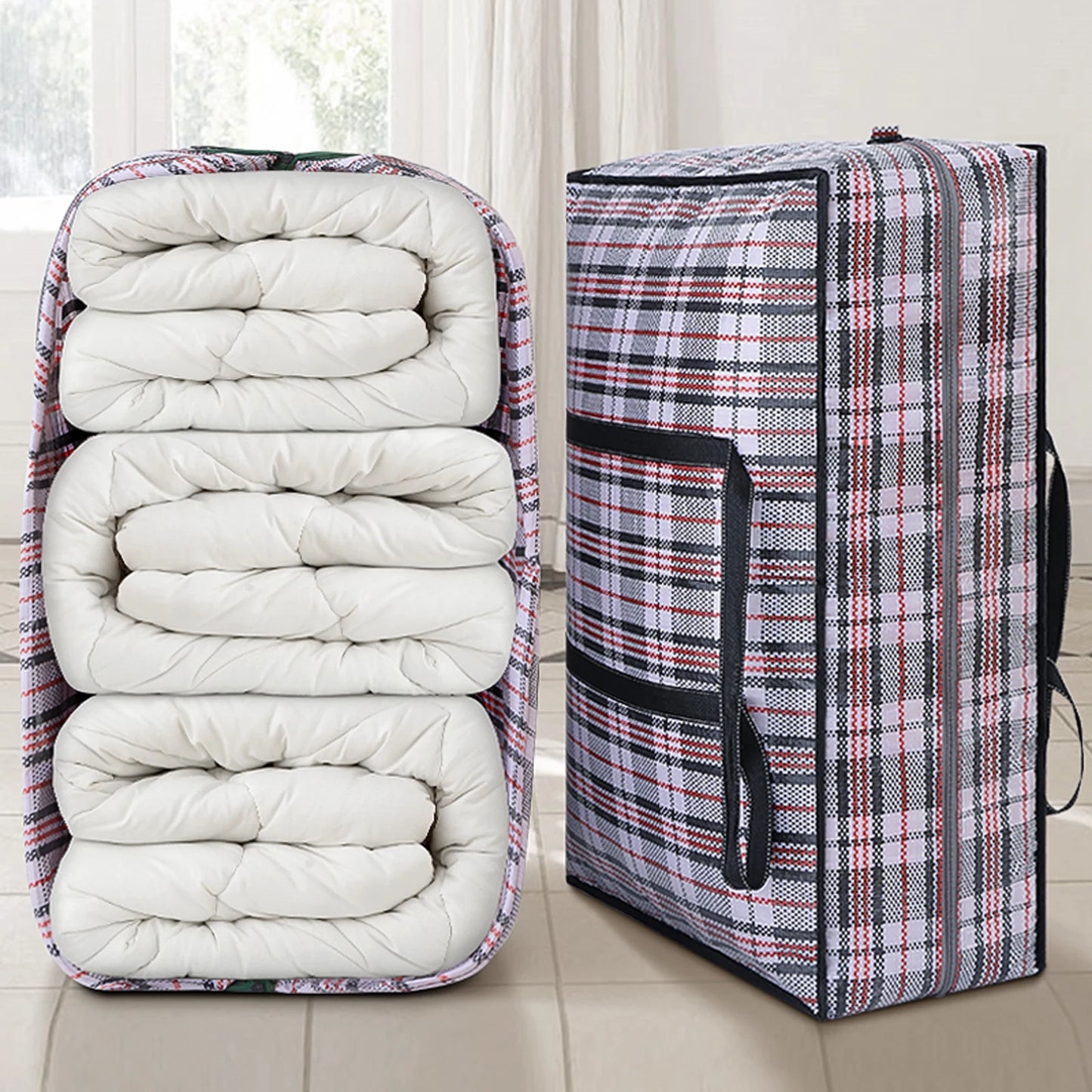 Multifunctional Woven Bag Thickened Luggage Bag Large Capacity Waterproof Quilt Portable Storage Bag Moving Travel Storage