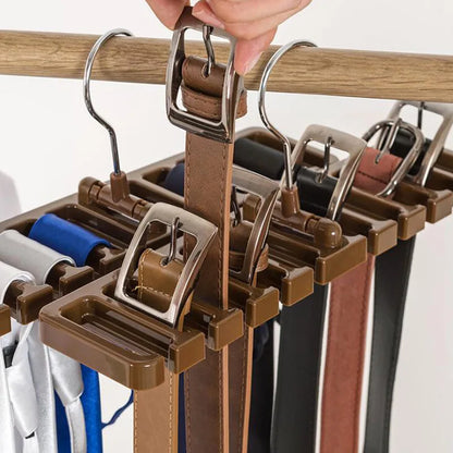 Tie Belt Hanger Wardrobe Belt Rotating Organizer Rack Multifuctional Scarf Hanger Home Closet Storage Holder Accessories