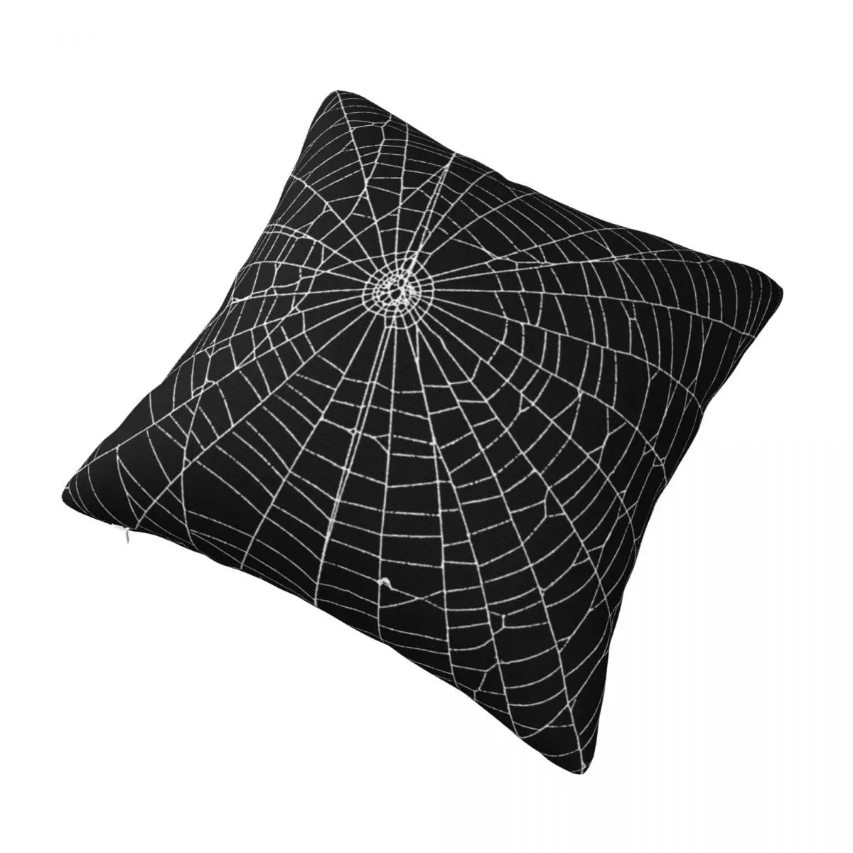 Funda de almohada con estampado de telaraña para Halloween, funda de cojín de poliéster decorativa, telaraña, funda de almohada gótica para el hogar, 45x45cm