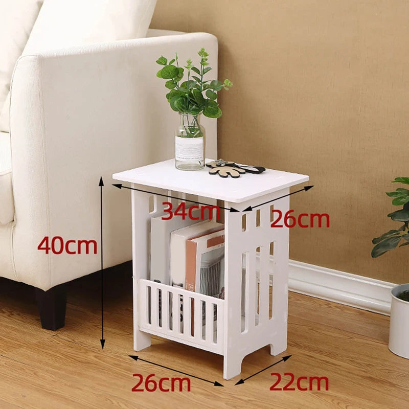 Nordic Modern Style Coffee Book Table Bedside Table Mini Bedside Tea Table Home Furniture Storage Night Table