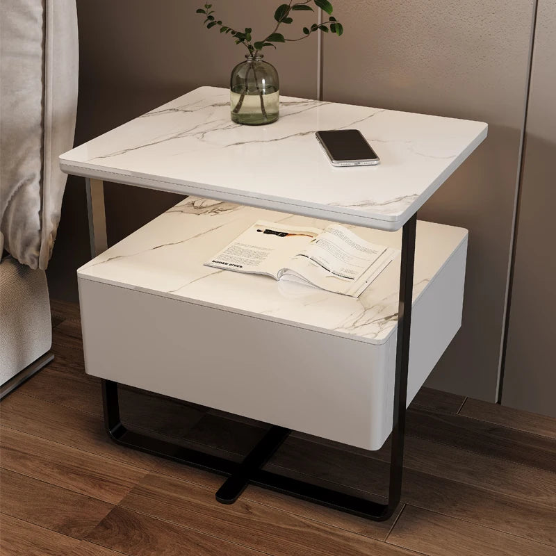 Table de chevet intelligente en bois, de Style moderne, pour chambre à coucher, avec chargement sans fil, haut-parleur Bluetooth, armoire latérale de rangement à domicile