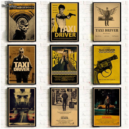 Movie Taxi Driver Kraft Paper Poster Home Room Wall Decoration Painting  gift Wall Decor Wall Art Posters Prints