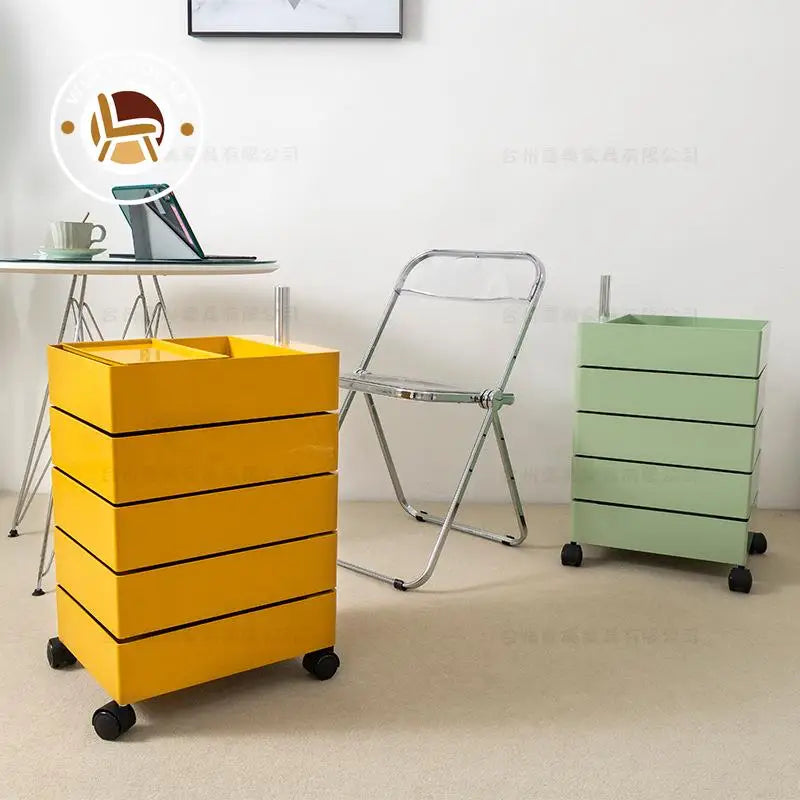 Wuli House Ins – armoire de rangement rotative, meuble à magazines mobile, Table de chevet à 360 degrés, chariot à roulettes pour chambre à coucher, cosmétiques multicouches, nouveau