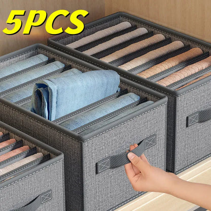 Closets Clothes Organizer Pants Jeans Storage Box Cabinet Organizer Drawers Underwear Socks T-Shirt Wardrobe Storage Organizers