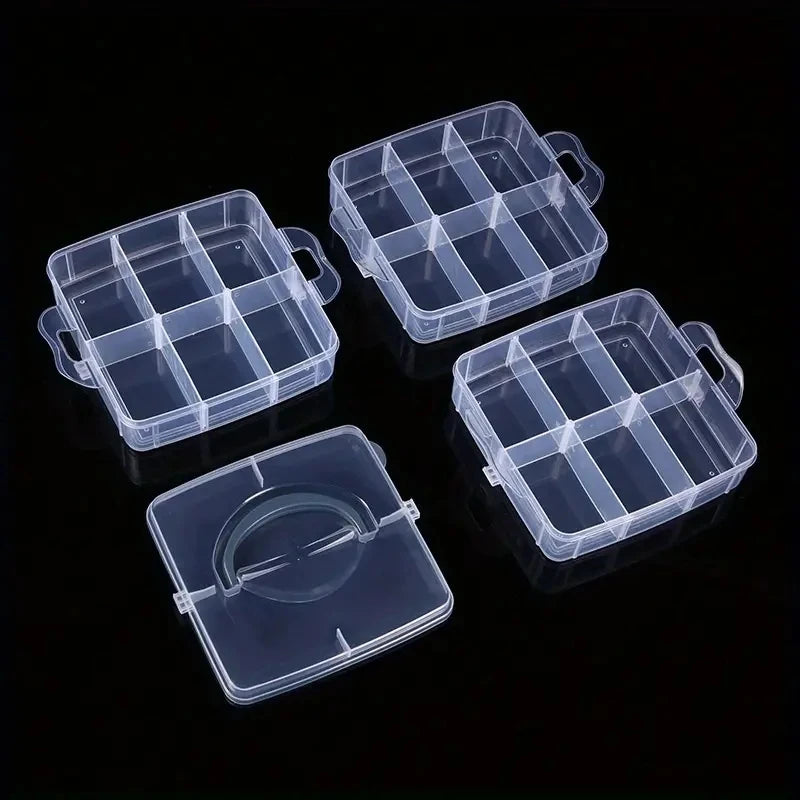 Transparent jewelry storage box large-capacity finishing box necklace ring stud earrings storage box jewelry box ornament box