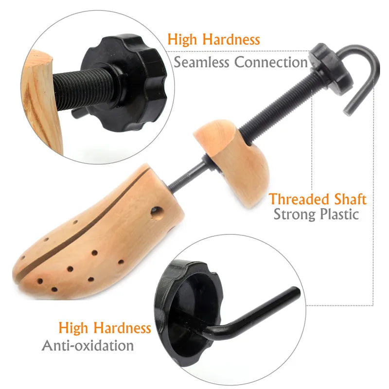 Shoe Stretcher Wooden Shoes Tree Shaper Rack Pine Wood Shoe Tree Adjustable Flats Pumps Boots Expander Trees For Man Women