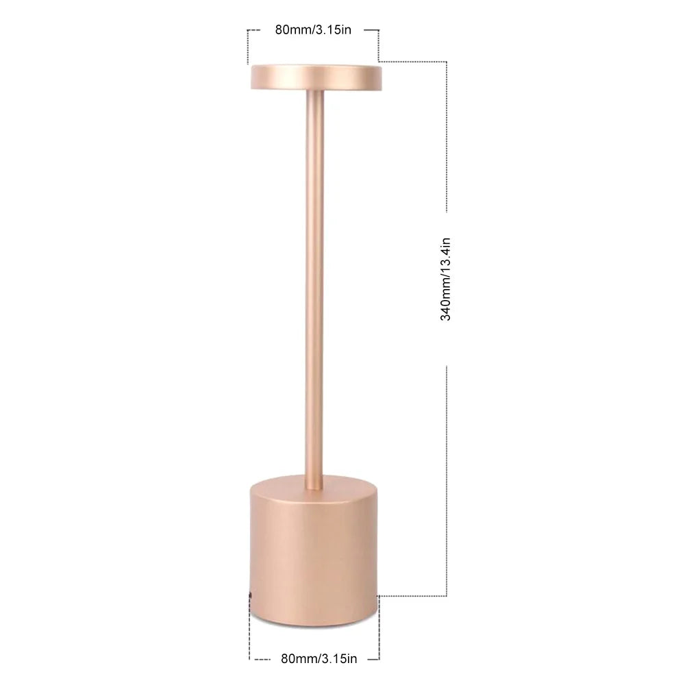 Lámpara de mesa Simple, recargable por USB, lámpara de mesa inalámbrica, restaurante, Bar, lámpara de noche Retro, lámpara de mesa táctil recargable portátil