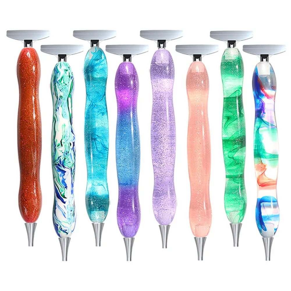 New Resin Diamond Painting Pen Eco-friendly Alloy Replacement Pen Heads Multi Placers Point Drill Pens DIY Nail Art Tools