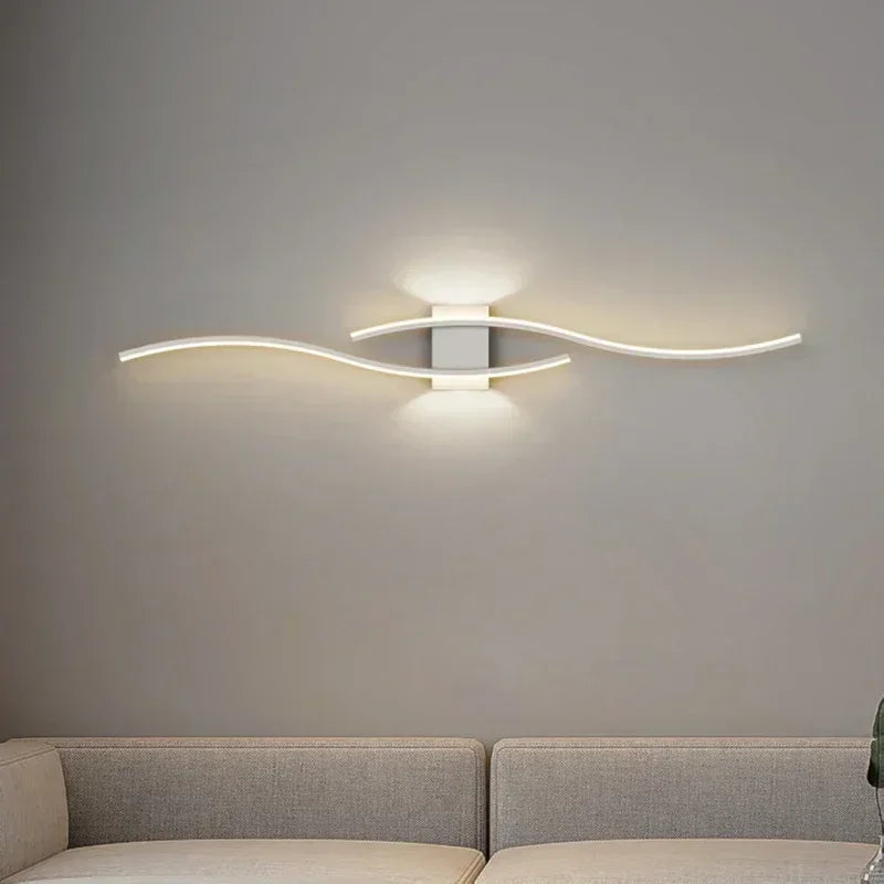 Lámpara de pared LED moderna para sala de estar, luces de pared para dormitorio, decoración de fondo de TV, apliques de luz para pared, accesorio de iluminación interior