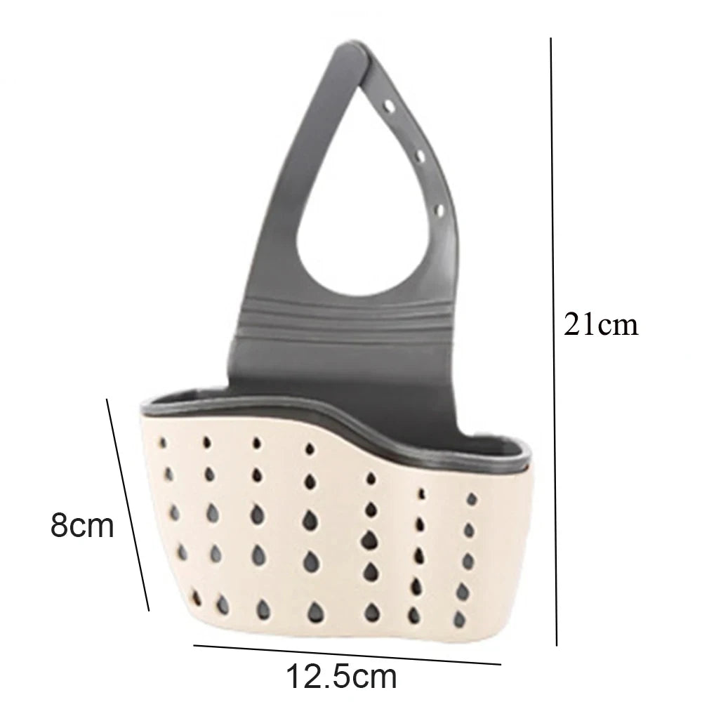 Home Storage Drain Basket Kitchen Sink Holder Adjustable Soap Sponge Shlf Hanging Drain Basket Bag Kitchen Accessories