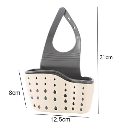 Home Storage Drain Basket Kitchen Sink Holder Adjustable Soap Sponge Shlf Hanging Drain Basket Bag Kitchen Accessories