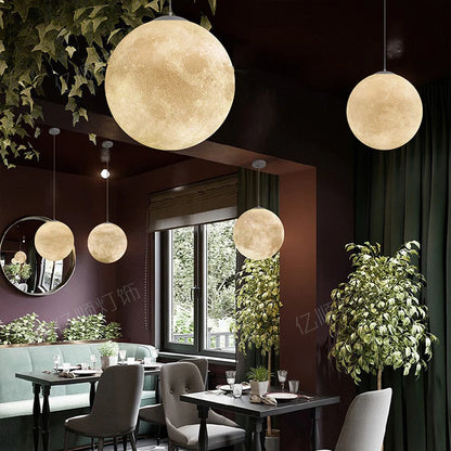 Luces colgantes Led Wabi-Sabi FRP Moon modernas, candelabro de decoración para sala de estar, comedor, iluminación para dormitorio, cocina, luminaria