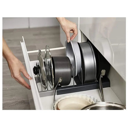 Organisateurs d'armoires de cuisine pour casseroles et poêles, étagère de rangement extensible en acier inoxydable, planche à découper, étagère de séchage pour ustensiles de cuisine