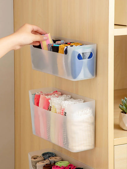 WORTHBUY Underwear Bra Socks Plastic Storage Organizer Wall Mounted Cabinet Storage Organizer Drawers Storage Box For Bedroom