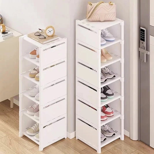 Zapatero organizador de almacenamiento 5-7laye gabinetes para zapatos estante de almacenamiento de zapatos organizador de zapatillas de deporte para ahorro de espacio para estante de zapatos de esquina de pared