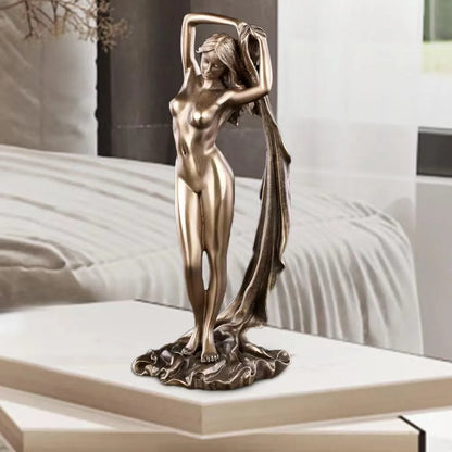 Figura de mujer Sexy, estatua artística de diosa de resina, escultura femenina, adornos de mesa, sala de estar, comedor, escritorio, decoraciones estéticas, regalos