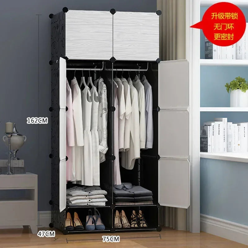 Women Clothing Wordrobe Closet Shoe Storage Cheap Partitions Open Waredrobe Rack Free Shipping Szafka Dressing Room Furniture