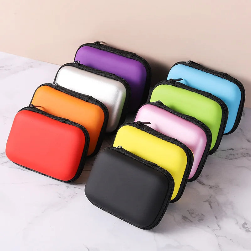 Bolsa de almacenamiento de viaje para artículos diversos, estuche de carga para paquete de auriculares, bolsa con cremallera, organizador de cables de viaje portátil, almacenamiento electrónico